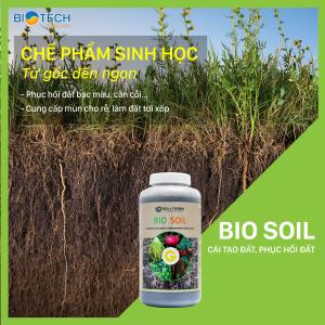BIO SOIL - Tăng độ mùn và vi sinh vật đất, phục hồi đất chai, bạc màu, rễ phát triển mạnh, cây chống chịu tốt.